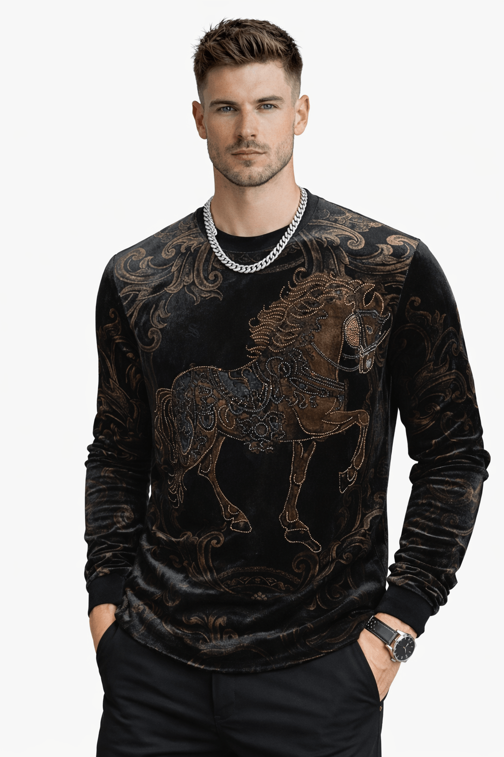 Kima - Long Sleeve Shirt for Men - Sarman Fashion - Wholesale Clothing Fashion Brand for Men from Canada