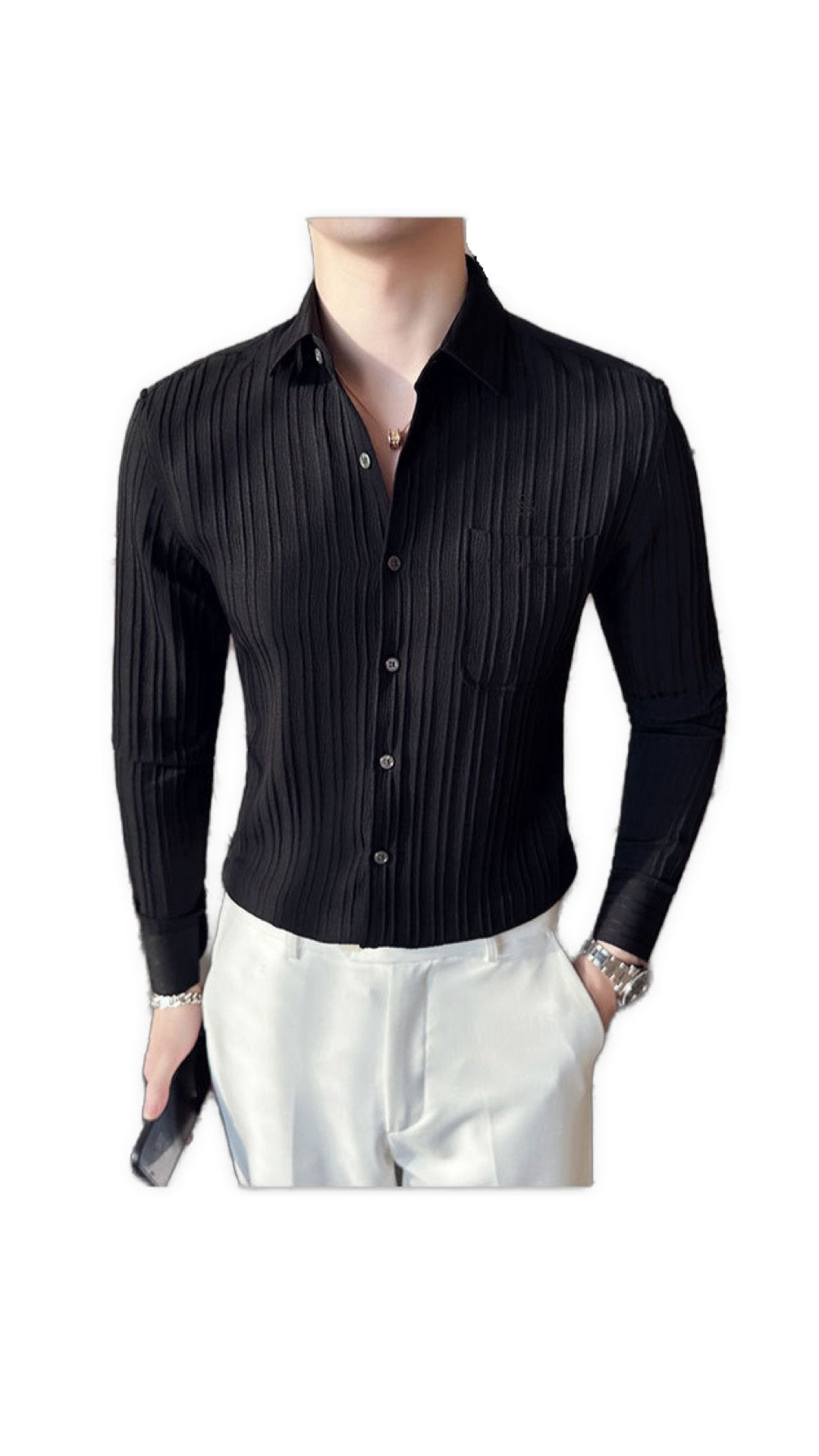 Kirnuka - Long Sleeves Shirt for Men - Sarman Fashion - Wholesale Clothing Fashion Brand for Men from Canada