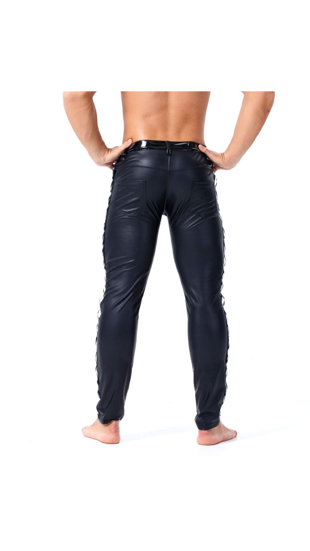 Kizbono 2 - Pu Leather Pants for Men - Sarman Fashion - Wholesale Clothing Fashion Brand for Men from Canada