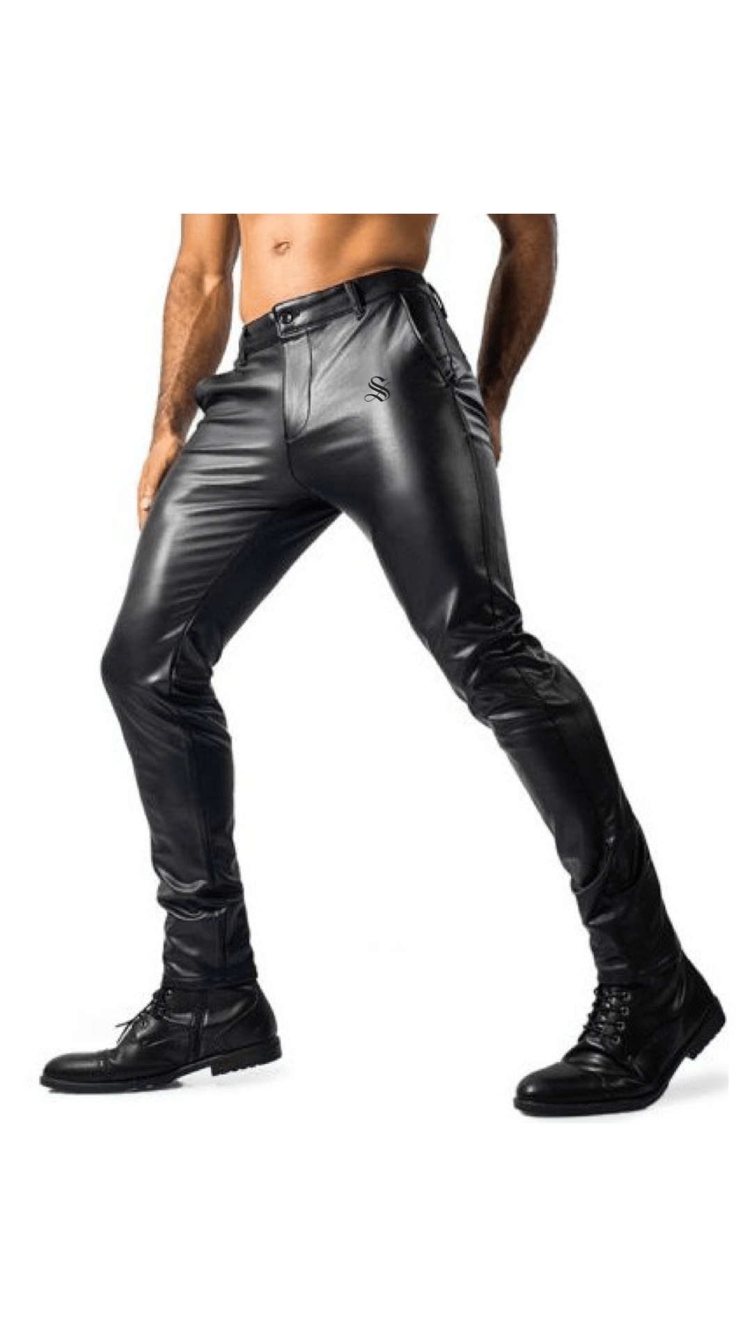 Kizbono 2Z - Pu Leather Pants for Men - Sarman Fashion - Wholesale Clothing Fashion Brand for Men from Canada