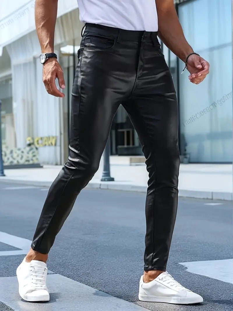 Kizbono 3Z - Pu Leather Pants for Men - Sarman Fashion - Wholesale Clothing Fashion Brand for Men from Canada