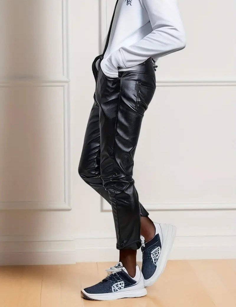 Kizbono 4Z - Pu Leather Pants for Men - Sarman Fashion - Wholesale Clothing Fashion Brand for Men from Canada