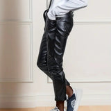 Kizbono 4Z - Pu Leather Pants for Men - Sarman Fashion - Wholesale Clothing Fashion Brand for Men from Canada