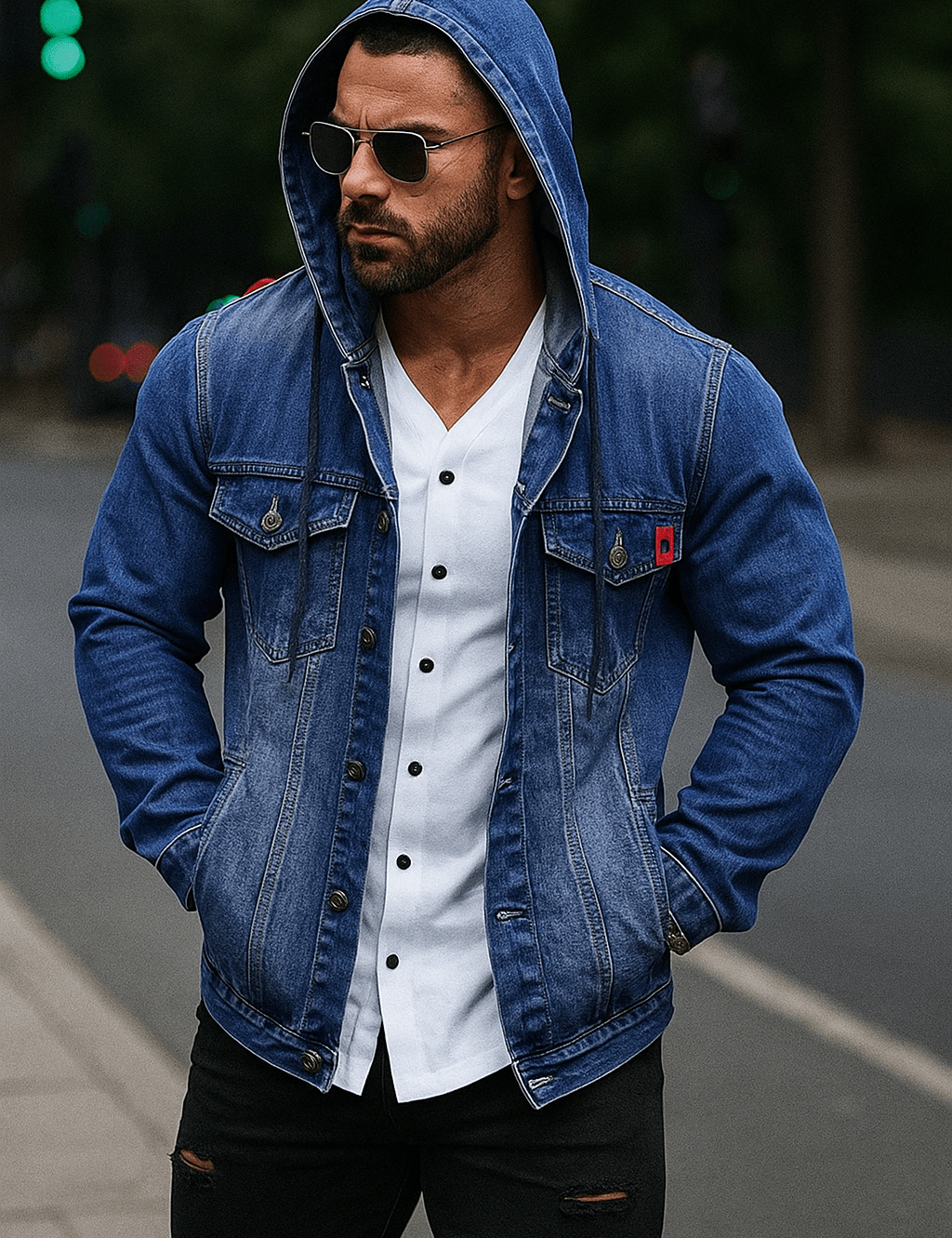 KJY 2 - Long Sleeve Jeans Jacket for Men - Sarman Fashion - Wholesale Clothing Fashion Brand for Men from Canada