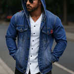 KJY 2 - Long Sleeve Jeans Jacket for Men - Sarman Fashion - Wholesale Clothing Fashion Brand for Men from Canada