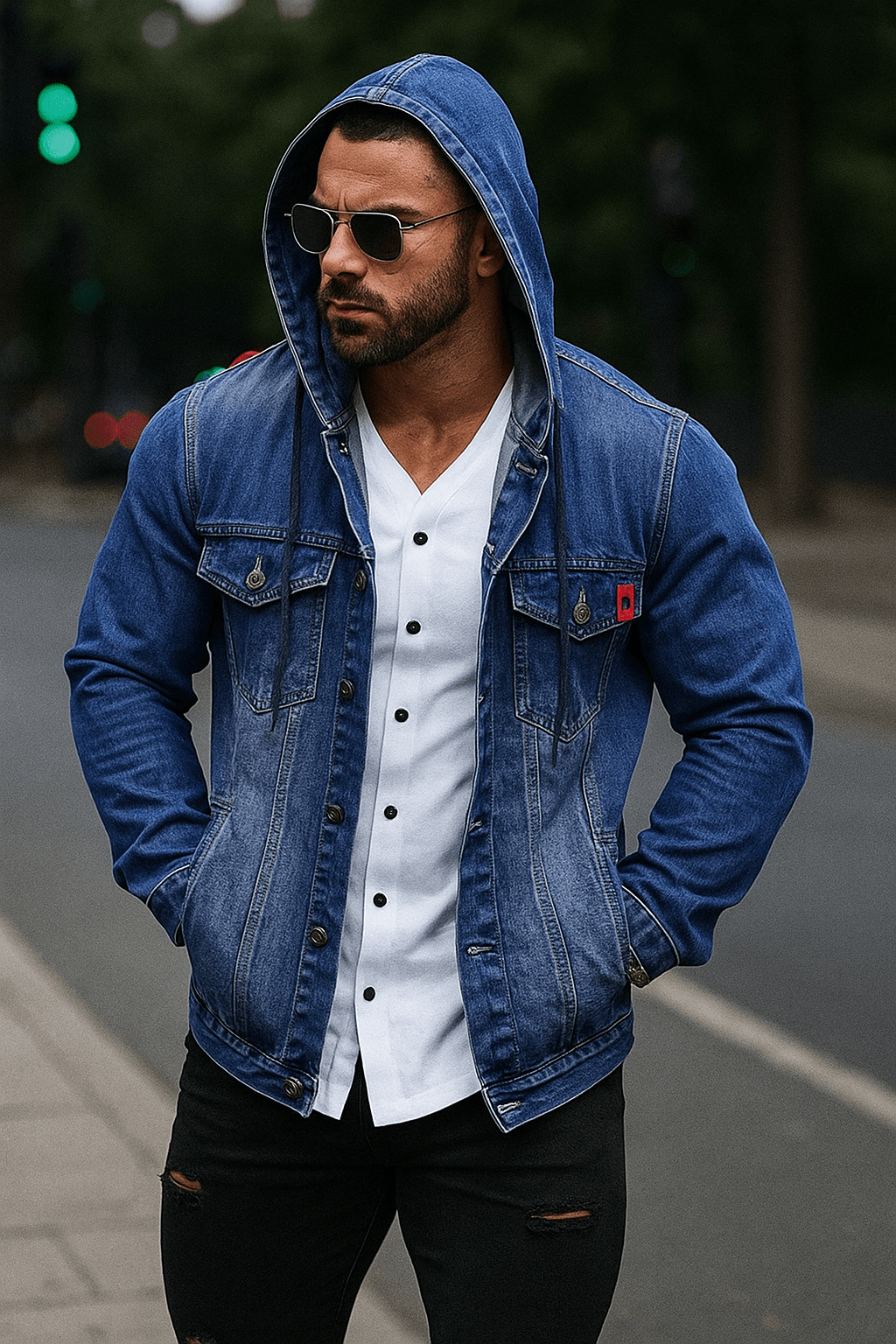 KJY 2 - Long Sleeve Jeans Jacket for Men - Sarman Fashion - Wholesale Clothing Fashion Brand for Men from Canada