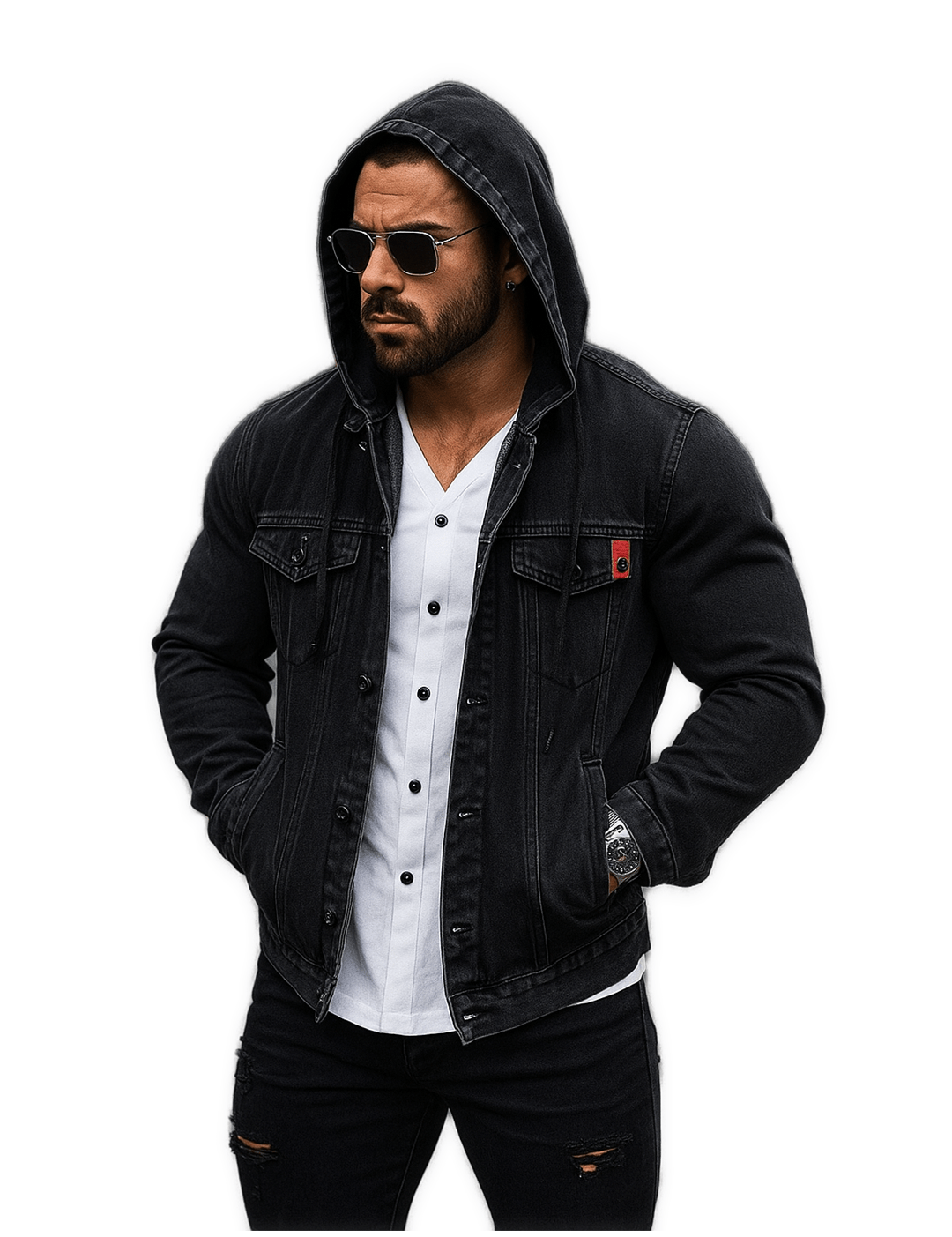KJY 2 - Long Sleeve Jeans Jacket for Men - Sarman Fashion - Wholesale Clothing Fashion Brand for Men from Canada