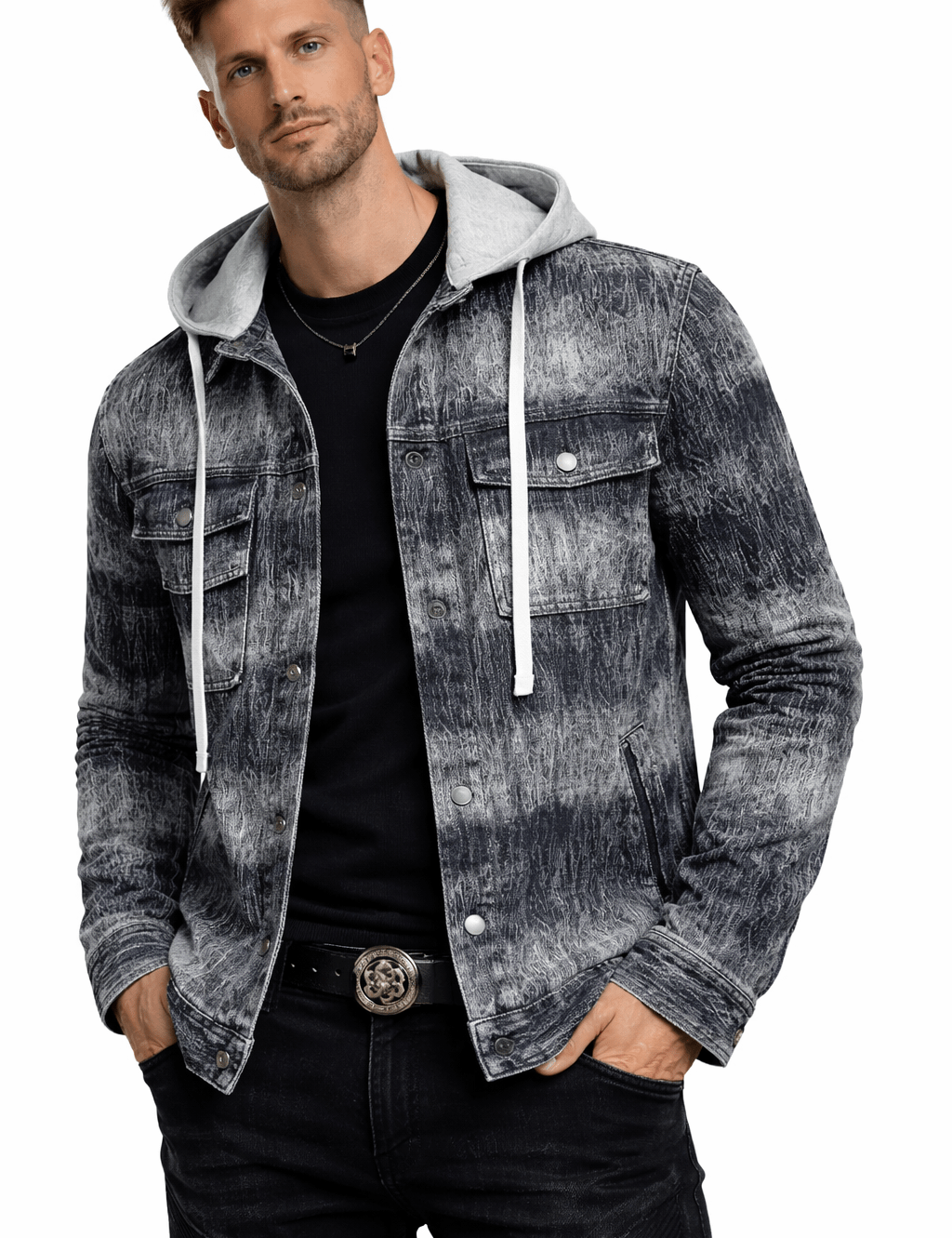 KJY 3 - Long Sleeve Jeans Jacket for Men - Sarman Fashion - Wholesale Clothing Fashion Brand for Men from Canada