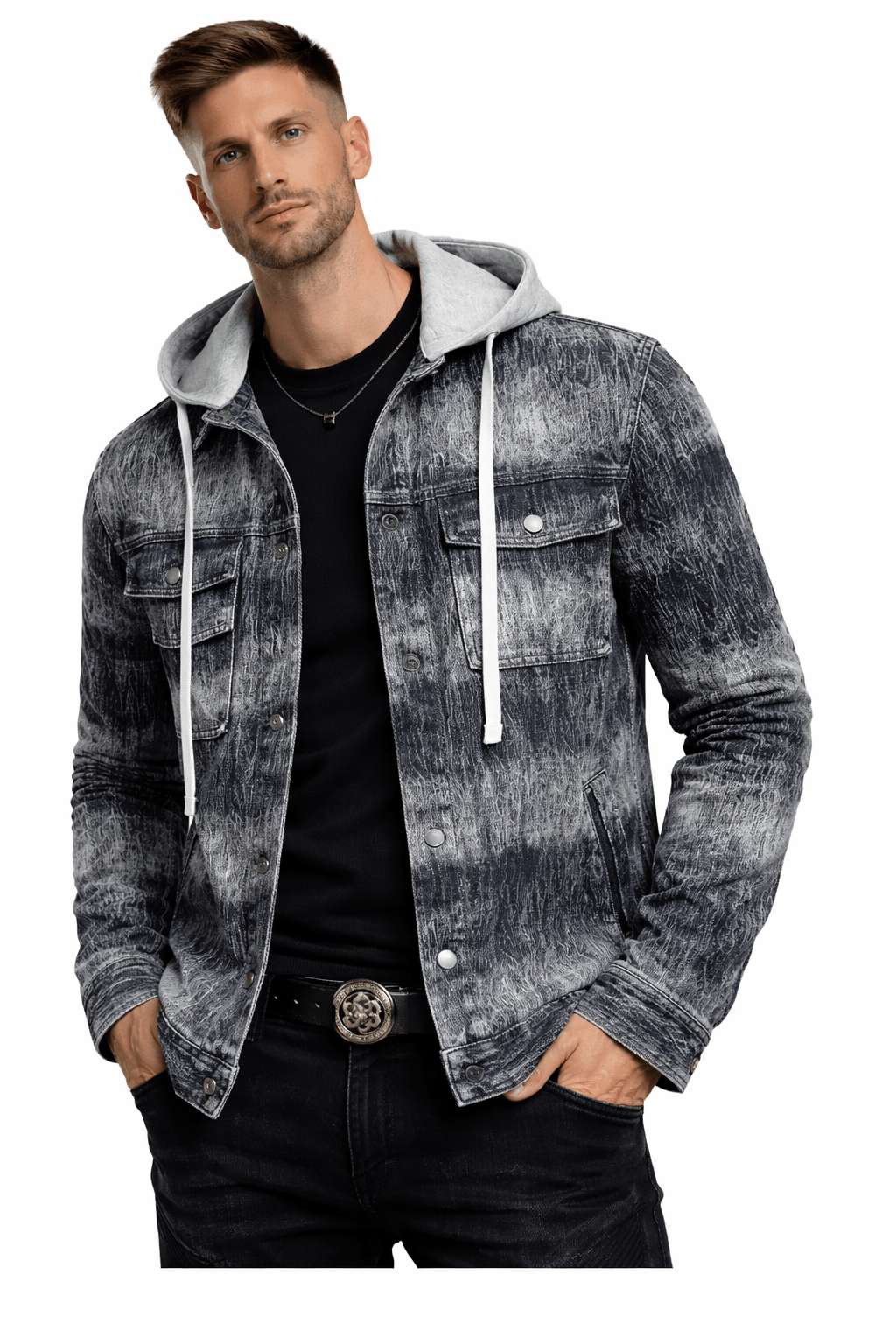 KJY 3 - Long Sleeve Jeans Jacket for Men - Sarman Fashion - Wholesale Clothing Fashion Brand for Men from Canada