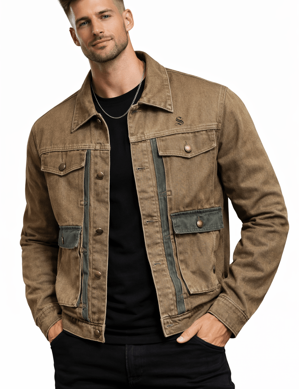KJY 4 - Long Sleeve Jeans Jacket for Men - Sarman Fashion - Wholesale Clothing Fashion Brand for Men from Canada