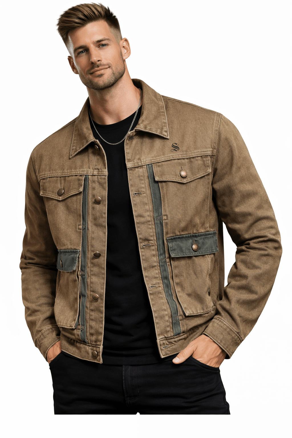KJY 4 - Long Sleeve Jeans Jacket for Men - Sarman Fashion - Wholesale Clothing Fashion Brand for Men from Canada