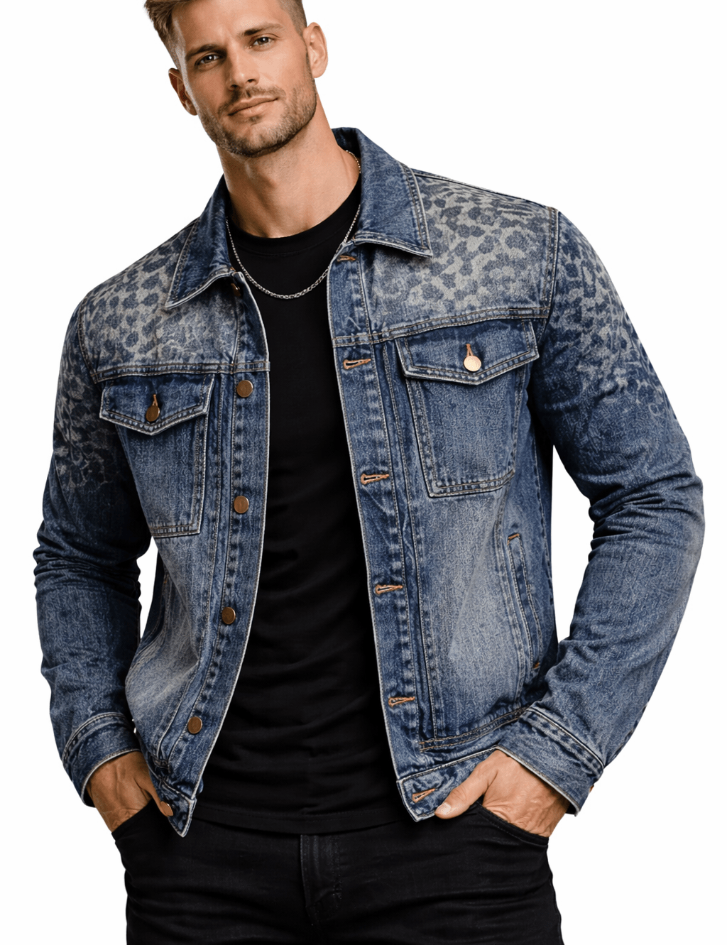 KJY 5 - Long Sleeve Jeans Jacket for Men - Sarman Fashion - Wholesale Clothing Fashion Brand for Men from Canada