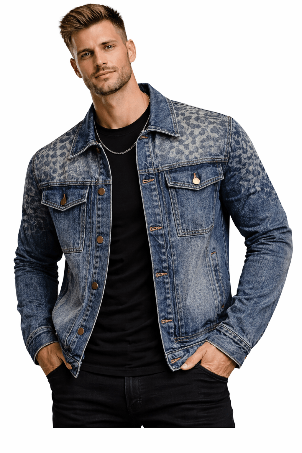 KJY 5 - Long Sleeve Jeans Jacket for Men - Sarman Fashion - Wholesale Clothing Fashion Brand for Men from Canada