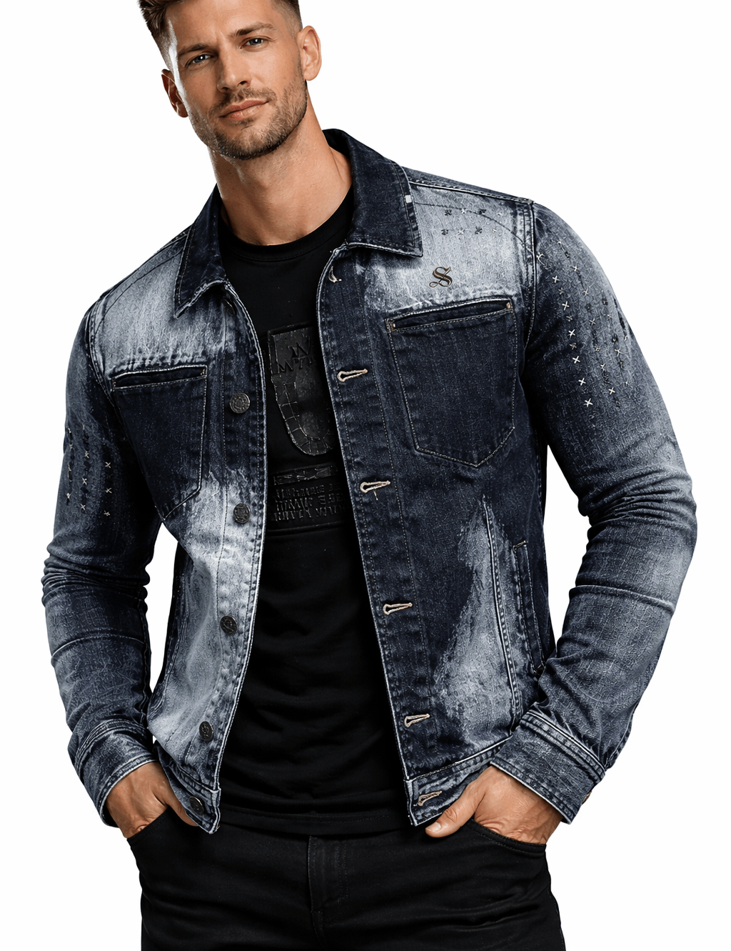 KJY 6 - Long Sleeve Jeans Jacket for Men - Sarman Fashion - Wholesale Clothing Fashion Brand for Men from Canada
