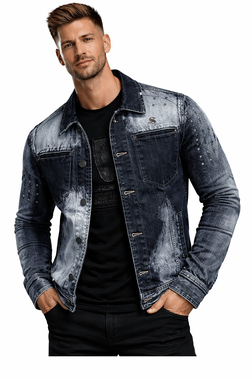 KJY 6 - Long Sleeve Jeans Jacket for Men - Sarman Fashion - Wholesale Clothing Fashion Brand for Men from Canada