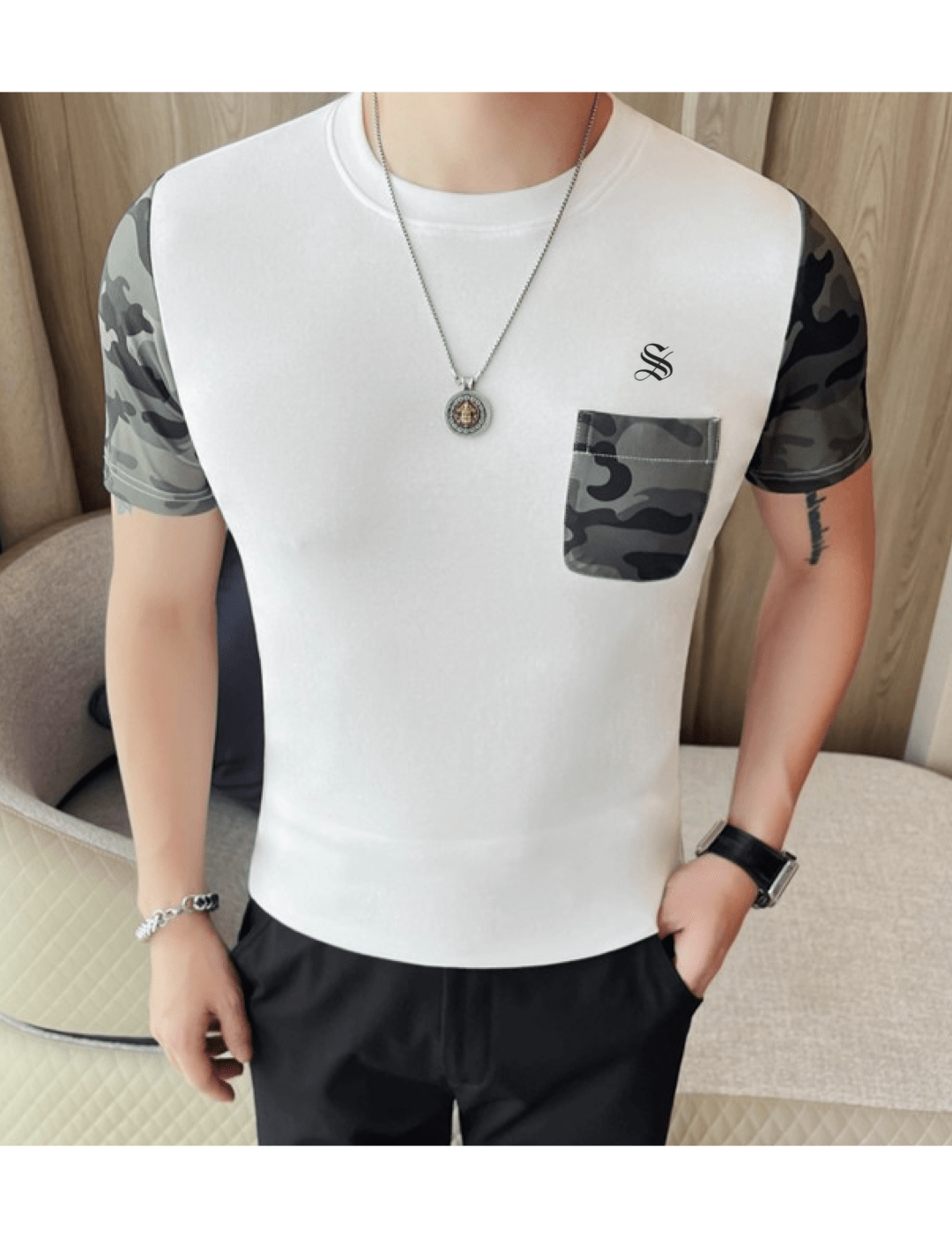 KKAC - T-Shirt for Men - Sarman Fashion - Wholesale Clothing Fashion Brand for Men from Canada