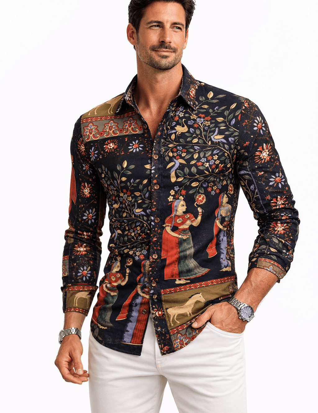 KKVK - Long Sleeves Shirt for Men - Sarman Fashion - Wholesale Clothing Fashion Brand for Men from Canada