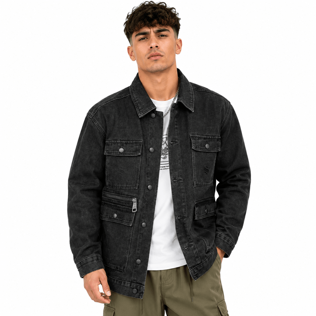 KLO 33 - Long Sleeve Jeans Jacket for Men - Sarman Fashion - Wholesale Clothing Fashion Brand for Men from Canada