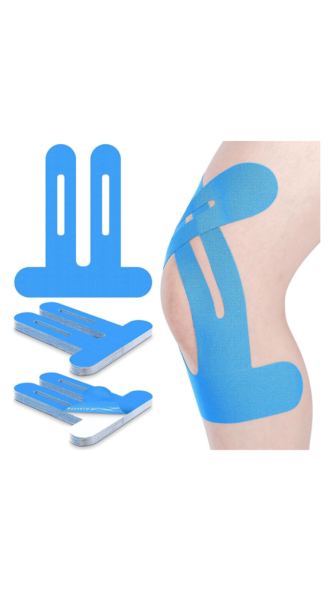 Knee Support Kinesiology Tape Strips – Pre - Cut Elastic Sports Tape for Running, Gym & Training - Sarman Fashion - Wholesale Clothing Fashion Brand for Men from Canada