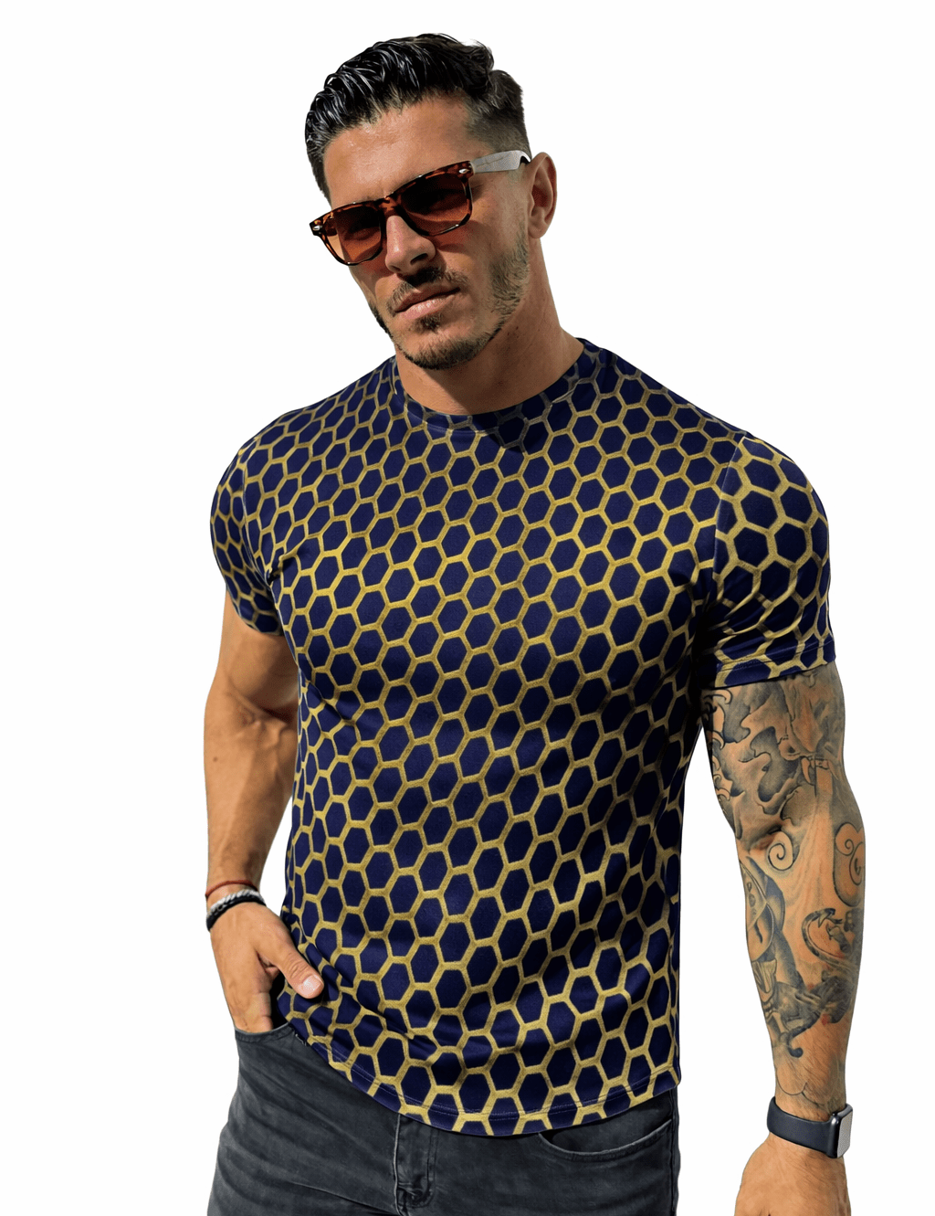 KoAzo 100 - Velvet T-shirt for Men - Sarman Fashion - Wholesale Clothing Fashion Brand for Men from Canada