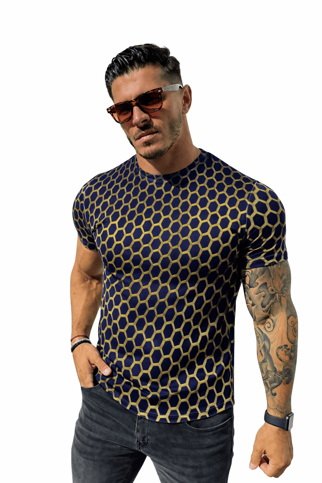 KoAzo 100 - Velvet T-shirt for Men - Sarman Fashion - Wholesale Clothing Fashion Brand for Men from Canada