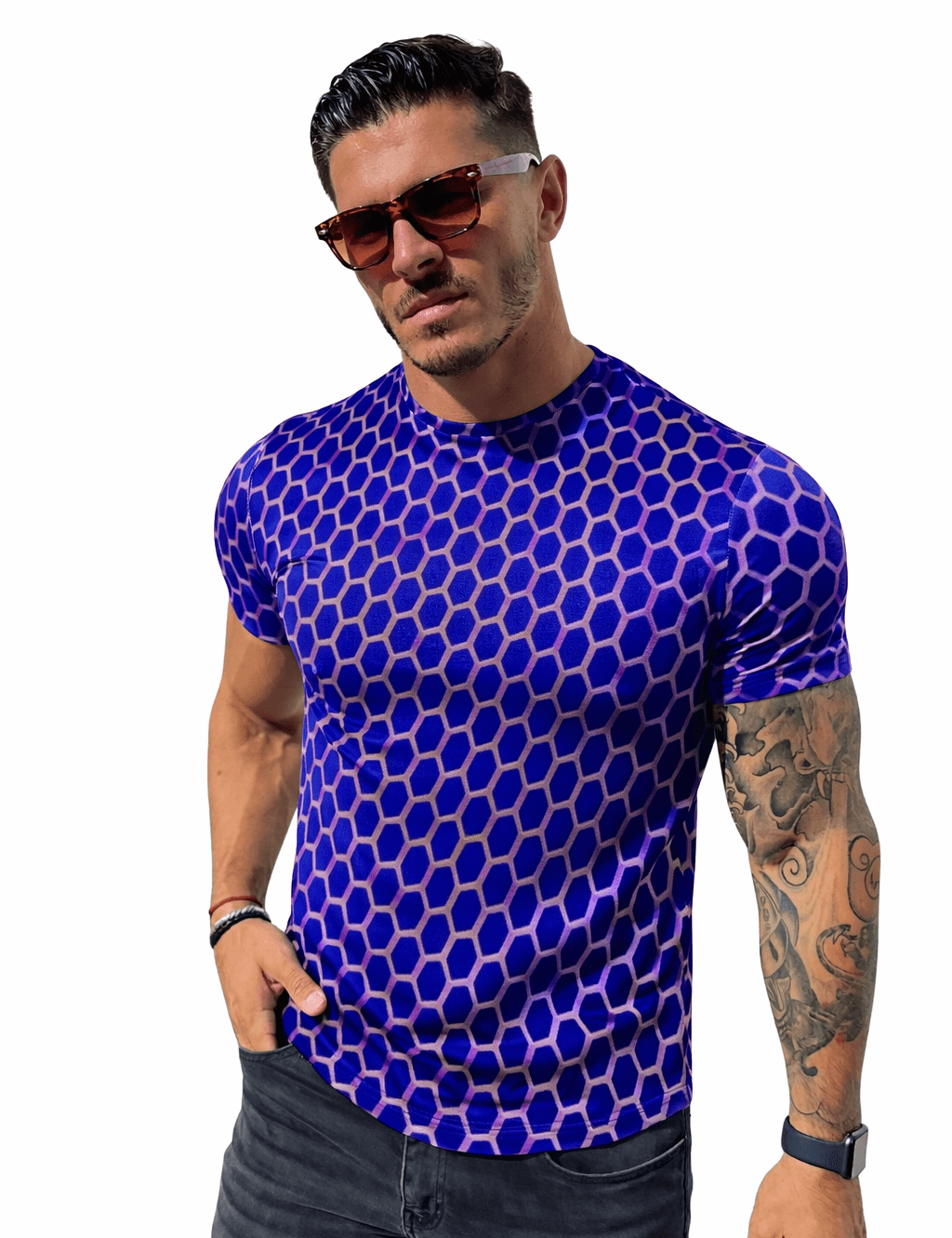 KoAzo 101 - Velvet T-shirt for Men - Sarman Fashion - Wholesale Clothing Fashion Brand for Men from Canada