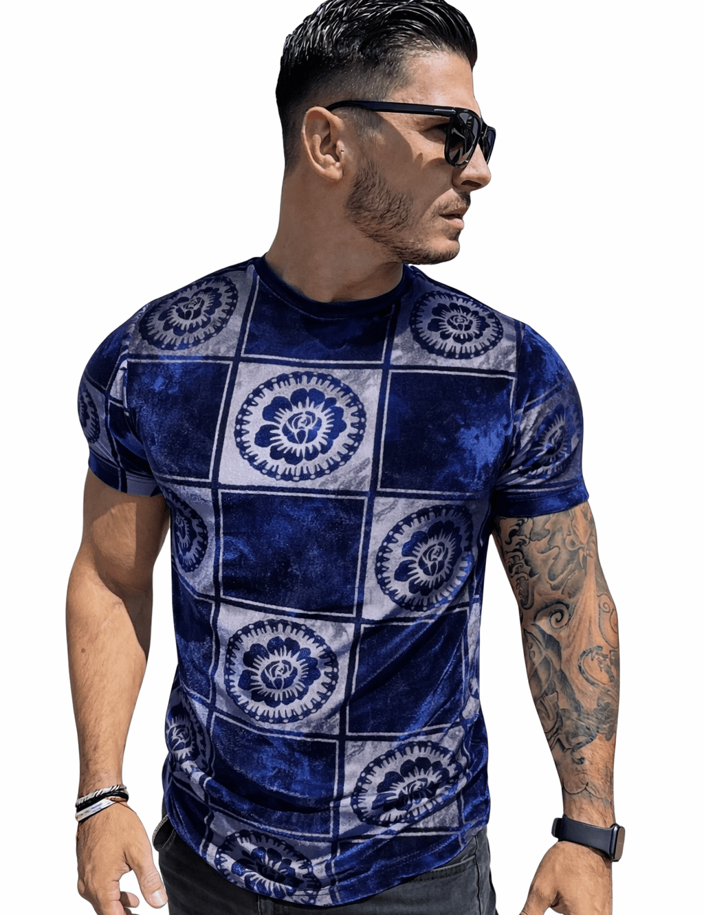 KoAzo 103 - Velvet T-shirt for Men - Sarman Fashion - Wholesale Clothing Fashion Brand for Men from Canada
