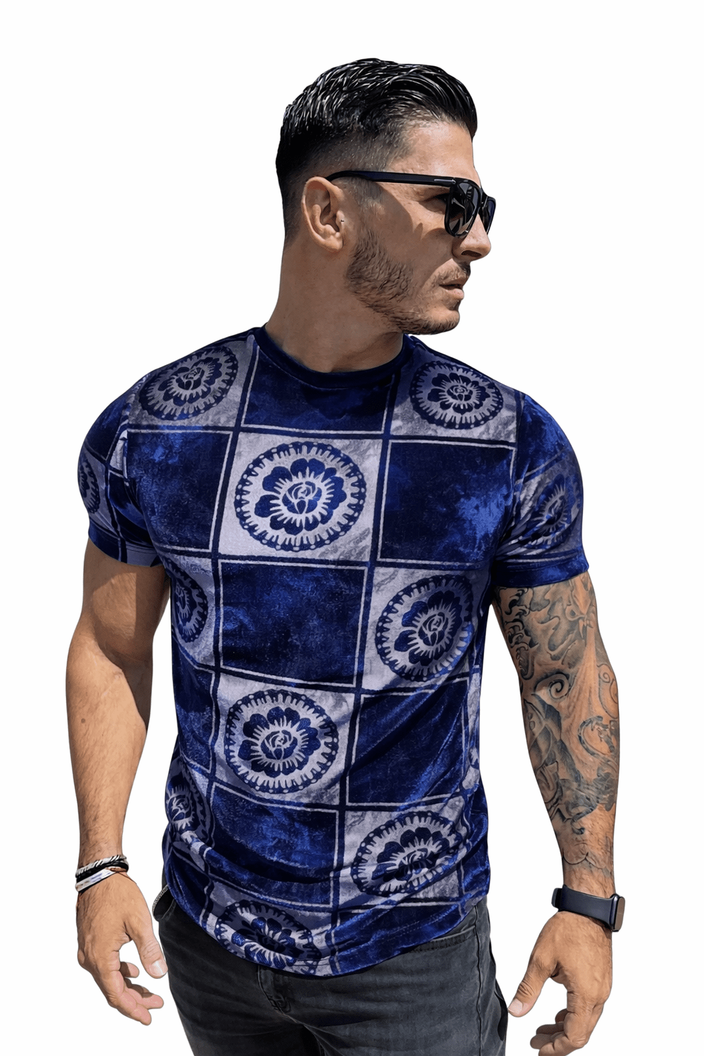 KoAzo 103 - Velvet T-shirt for Men - Sarman Fashion - Wholesale Clothing Fashion Brand for Men from Canada