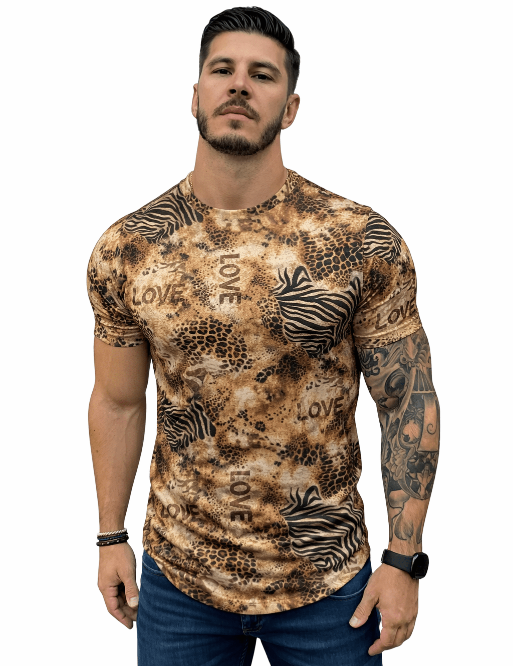 KoAzo 105 - Velvet T-shirt for Men - Sarman Fashion - Wholesale Clothing Fashion Brand for Men from Canada