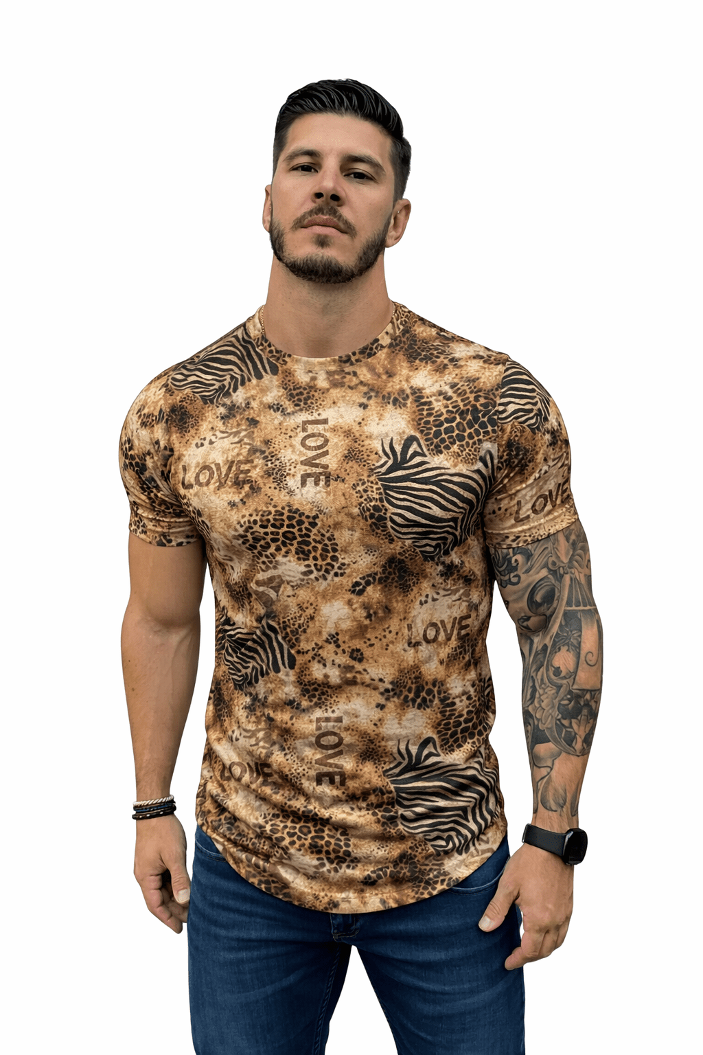KoAzo 105 - Velvet T-shirt for Men - Sarman Fashion - Wholesale Clothing Fashion Brand for Men from Canada