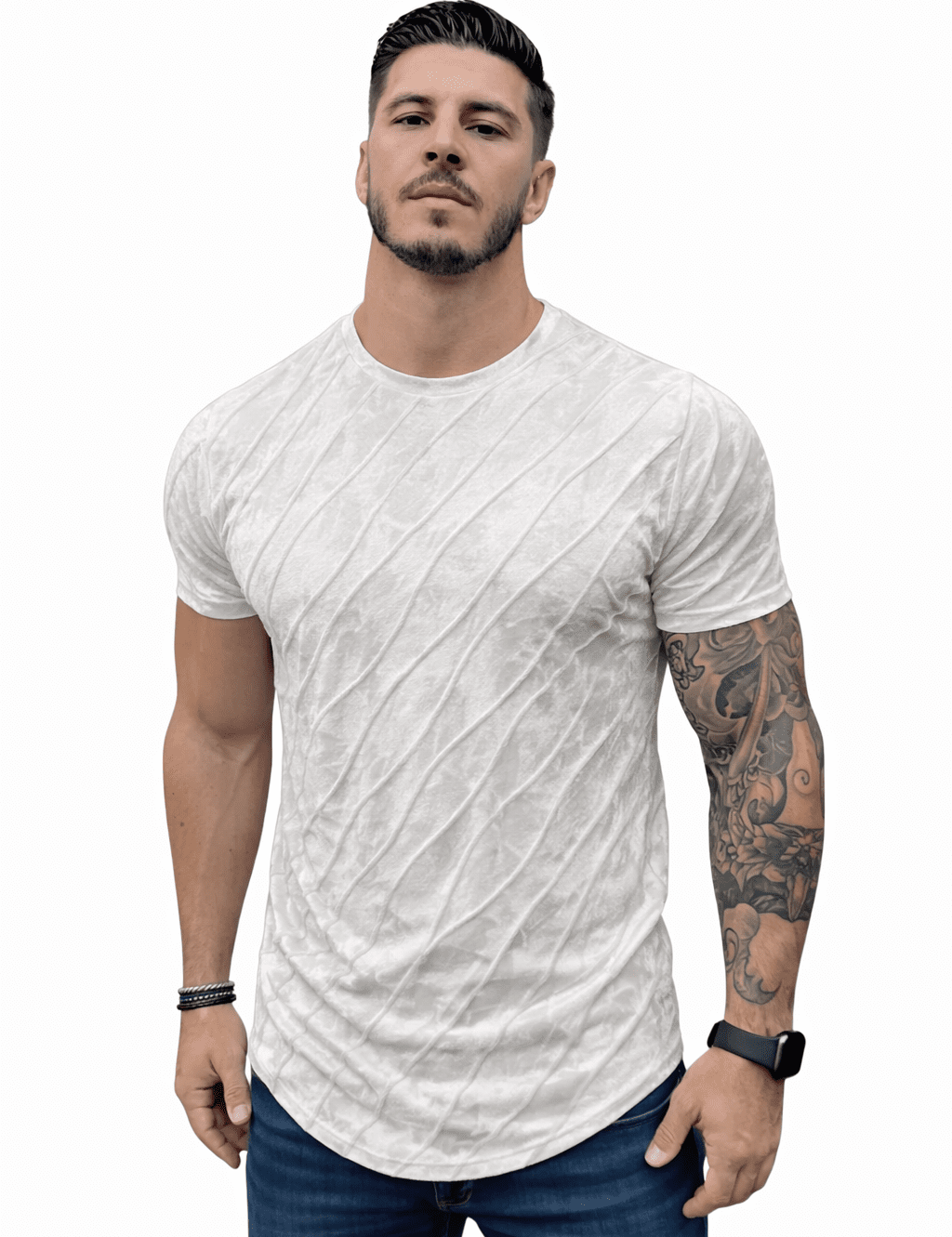 KoAzo 106 - Velvet T-shirt for Men - Sarman Fashion - Wholesale Clothing Fashion Brand for Men from Canada
