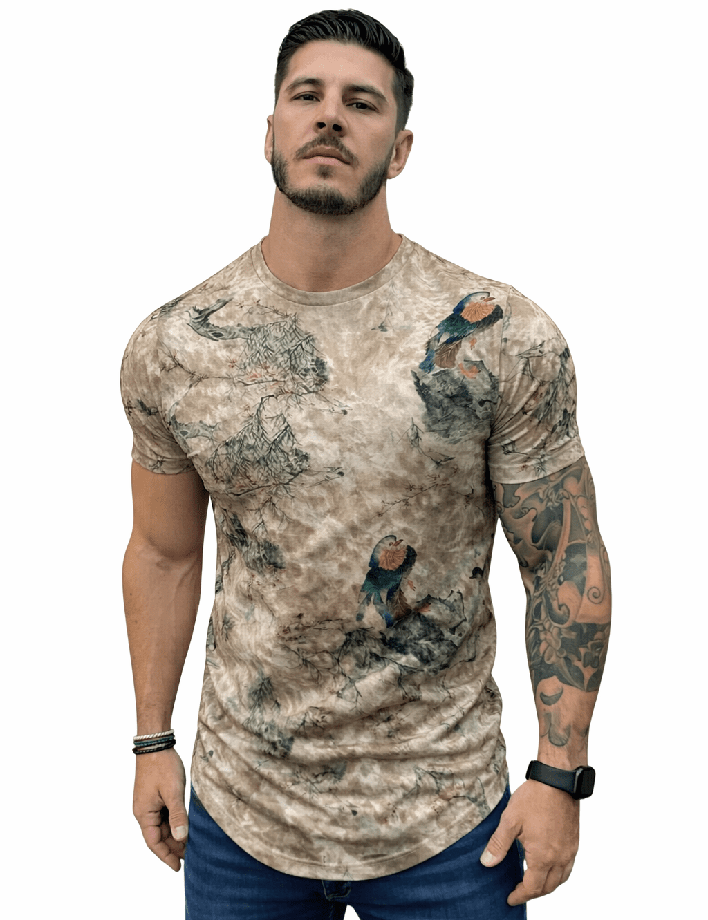 KoAzo 107 - Velvet T-shirt for Men - Sarman Fashion - Wholesale Clothing Fashion Brand for Men from Canada