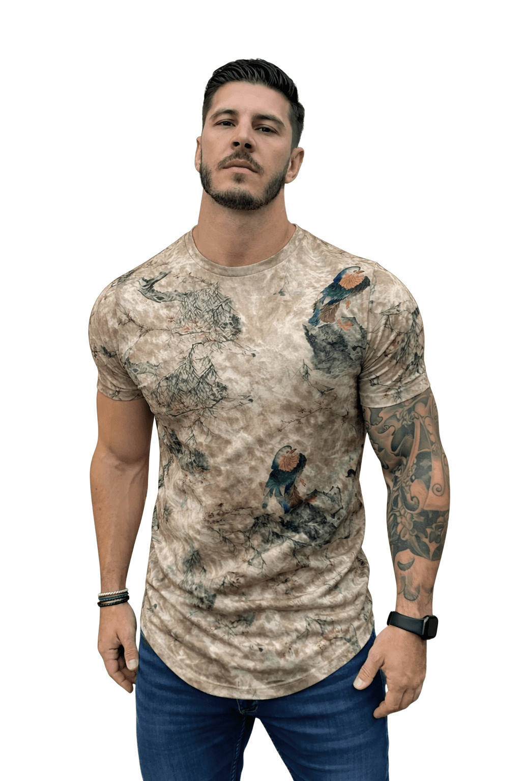 KoAzo 107 - Velvet T-shirt for Men - Sarman Fashion - Wholesale Clothing Fashion Brand for Men from Canada