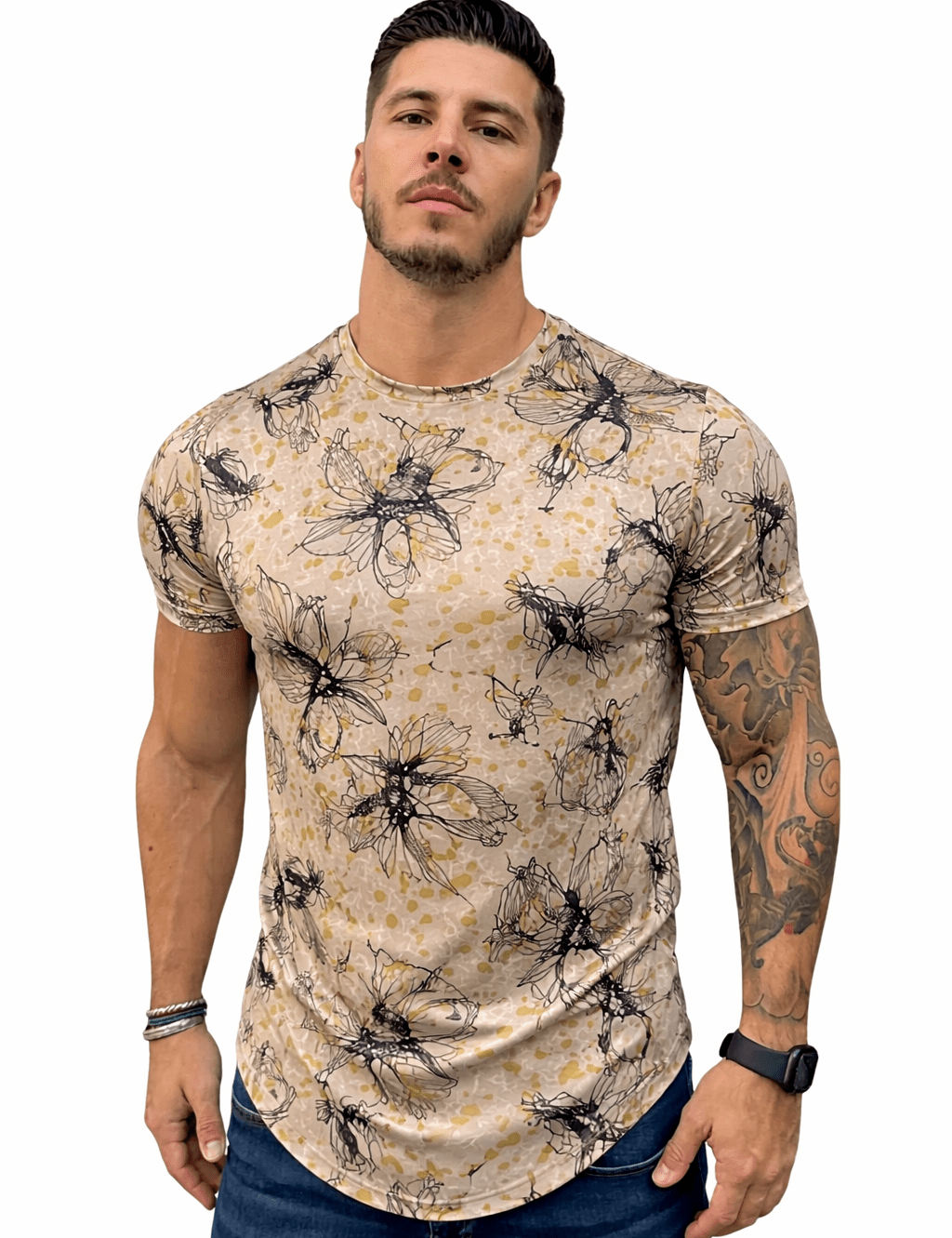 KoAzo 112 - Velvet T-shirt for Men - Sarman Fashion - Wholesale Clothing Fashion Brand for Men from Canada