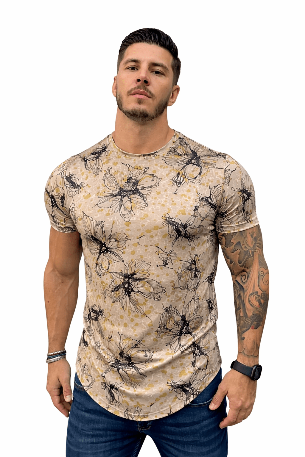 KoAzo 112 - Velvet T-shirt for Men - Sarman Fashion - Wholesale Clothing Fashion Brand for Men from Canada