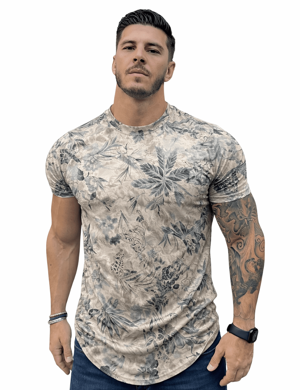 KoAzo 113 - Velvet T-shirt for Men - Sarman Fashion - Wholesale Clothing Fashion Brand for Men from Canada