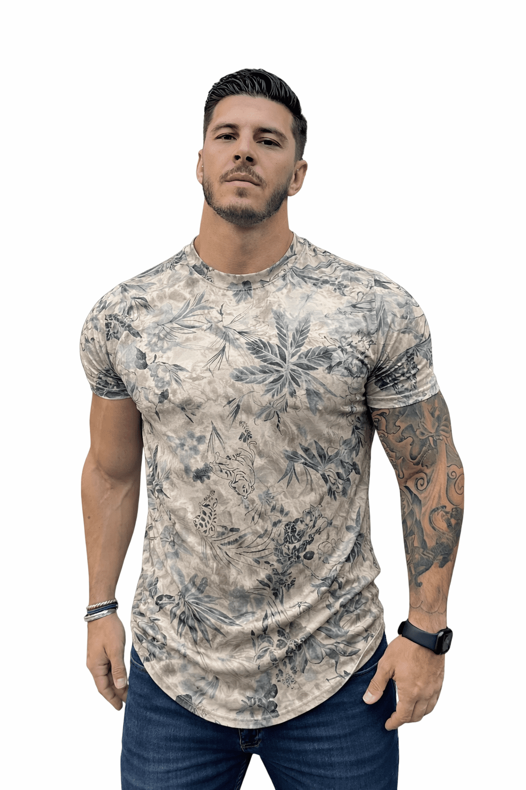 KoAzo 113 - Velvet T-shirt for Men - Sarman Fashion - Wholesale Clothing Fashion Brand for Men from Canada