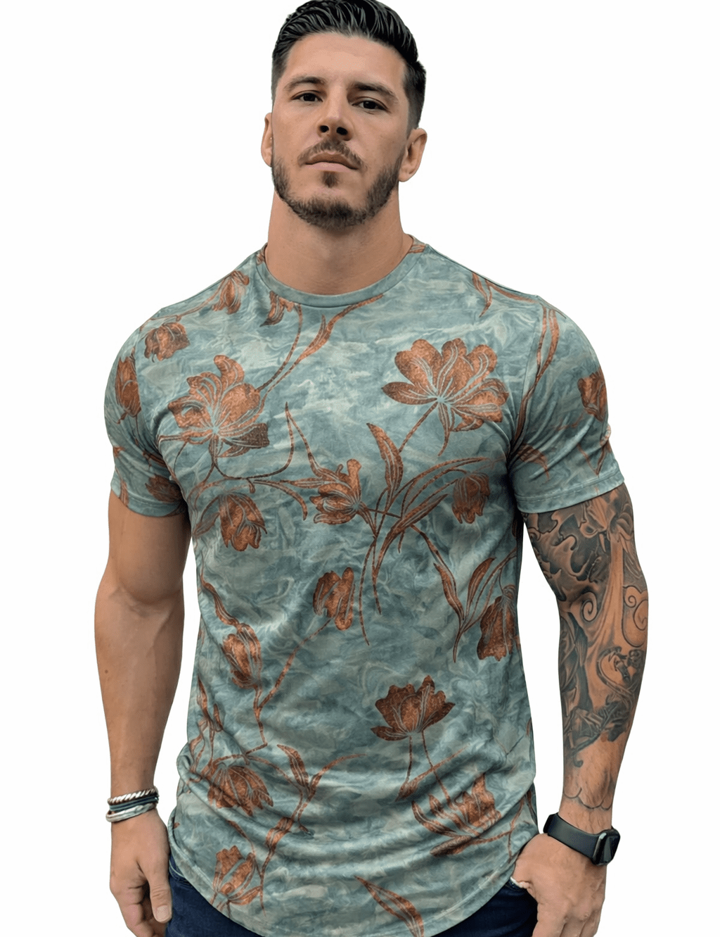 KoAzo 115 - Velvet T-shirt for Men - Sarman Fashion - Wholesale Clothing Fashion Brand for Men from Canada