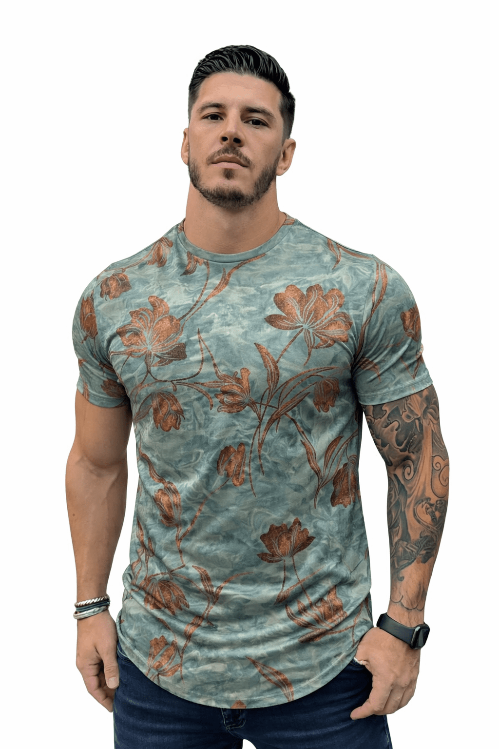 KoAzo 115 - Velvet T-shirt for Men - Sarman Fashion - Wholesale Clothing Fashion Brand for Men from Canada
