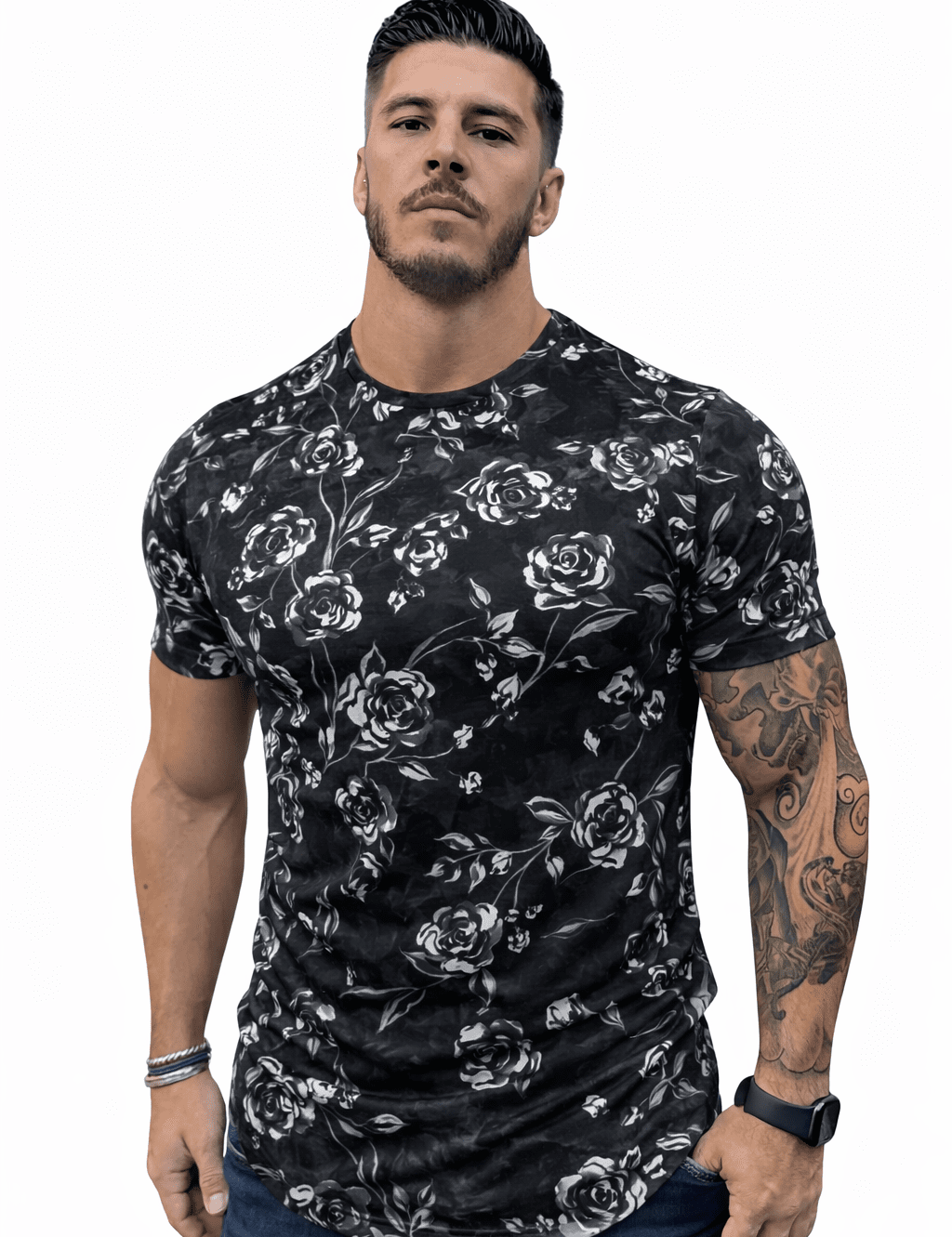 KoAzo 117 - Velvet T-shirt for Men - Sarman Fashion - Wholesale Clothing Fashion Brand for Men from Canada