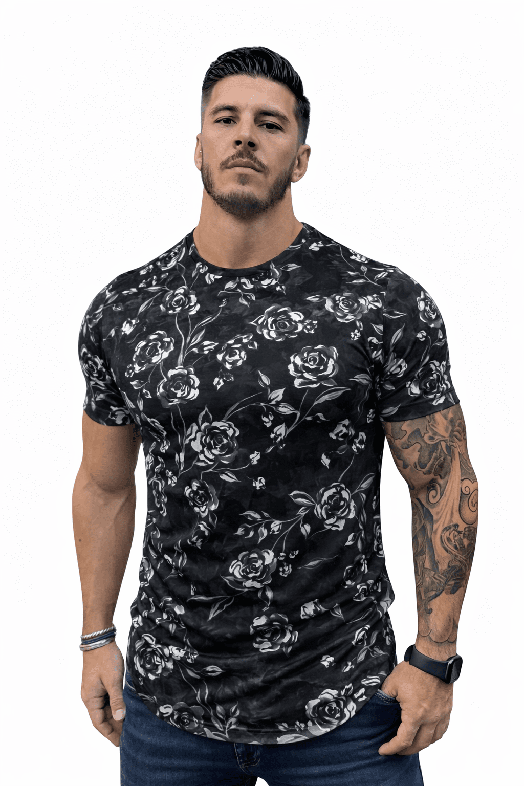 KoAzo 117 - Velvet T-shirt for Men - Sarman Fashion - Wholesale Clothing Fashion Brand for Men from Canada