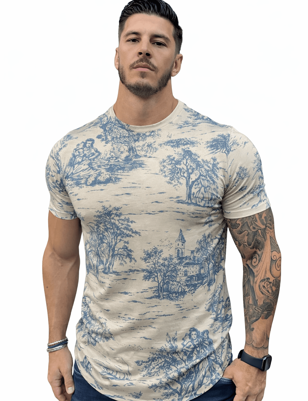 KoAzo 118 - Velvet T-shirt for Men - Sarman Fashion - Wholesale Clothing Fashion Brand for Men from Canada