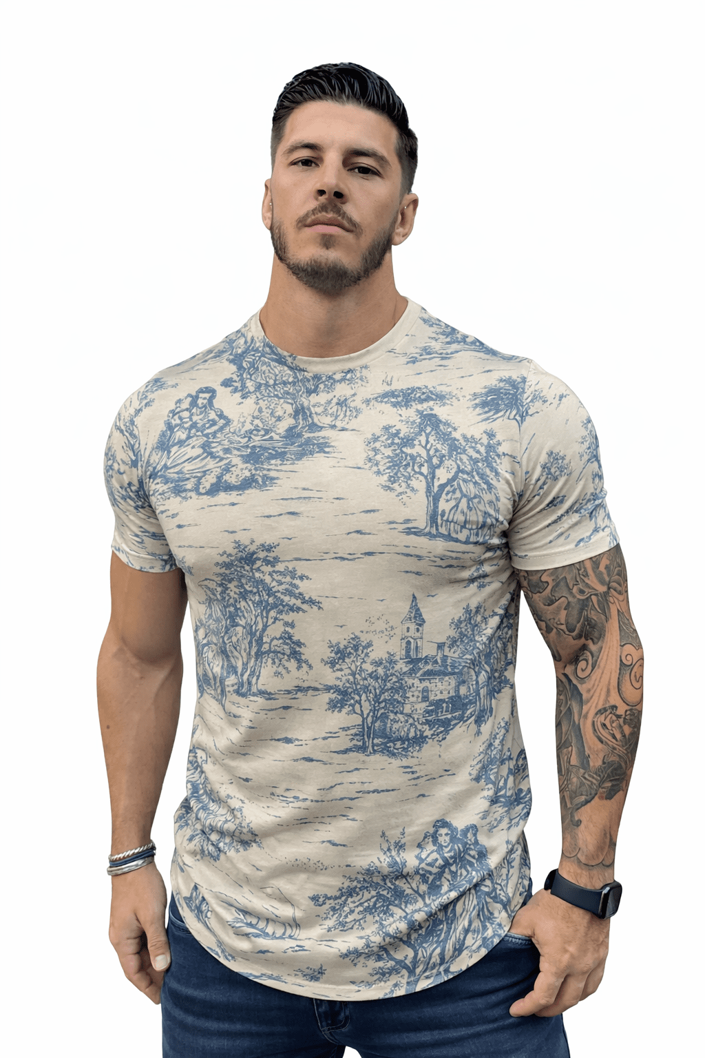 KoAzo 118 - Velvet T-shirt for Men - Sarman Fashion - Wholesale Clothing Fashion Brand for Men from Canada