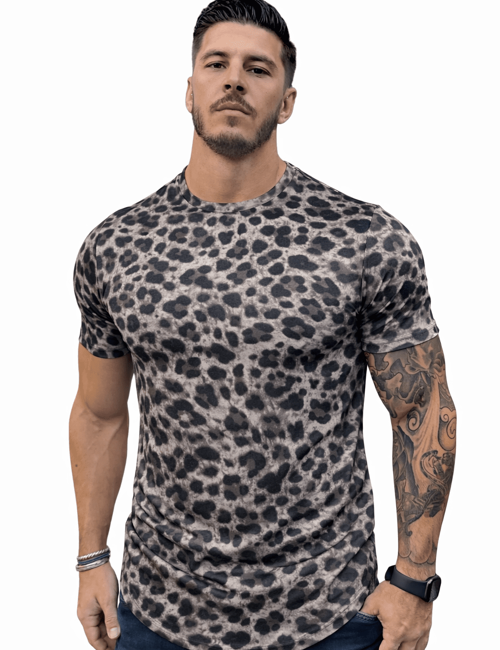 KoAzo 119 - Velvet T-shirt for Men - Sarman Fashion - Wholesale Clothing Fashion Brand for Men from Canada