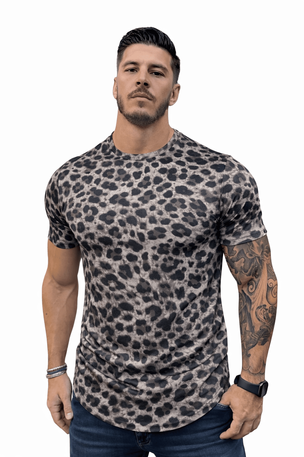 KoAzo 119 - Velvet T-shirt for Men - Sarman Fashion - Wholesale Clothing Fashion Brand for Men from Canada