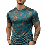 KoAzo 121 - Velvet T-shirt for Men - Sarman Fashion - Wholesale Clothing Fashion Brand for Men from Canada