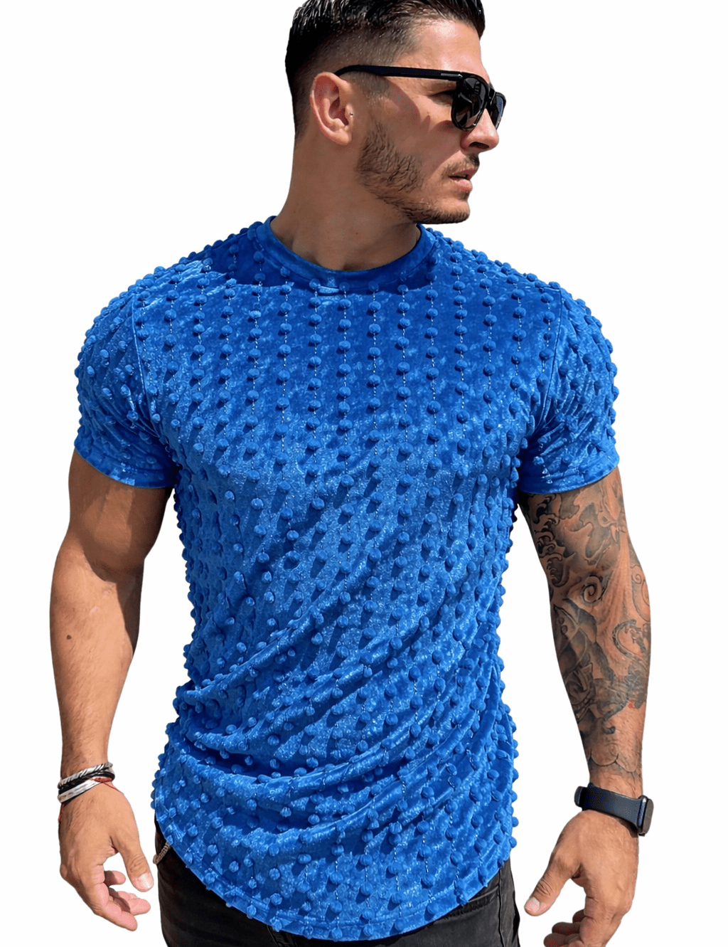 KoAzo 127 - Velvet T-shirt for Men - Sarman Fashion - Wholesale Clothing Fashion Brand for Men from Canada