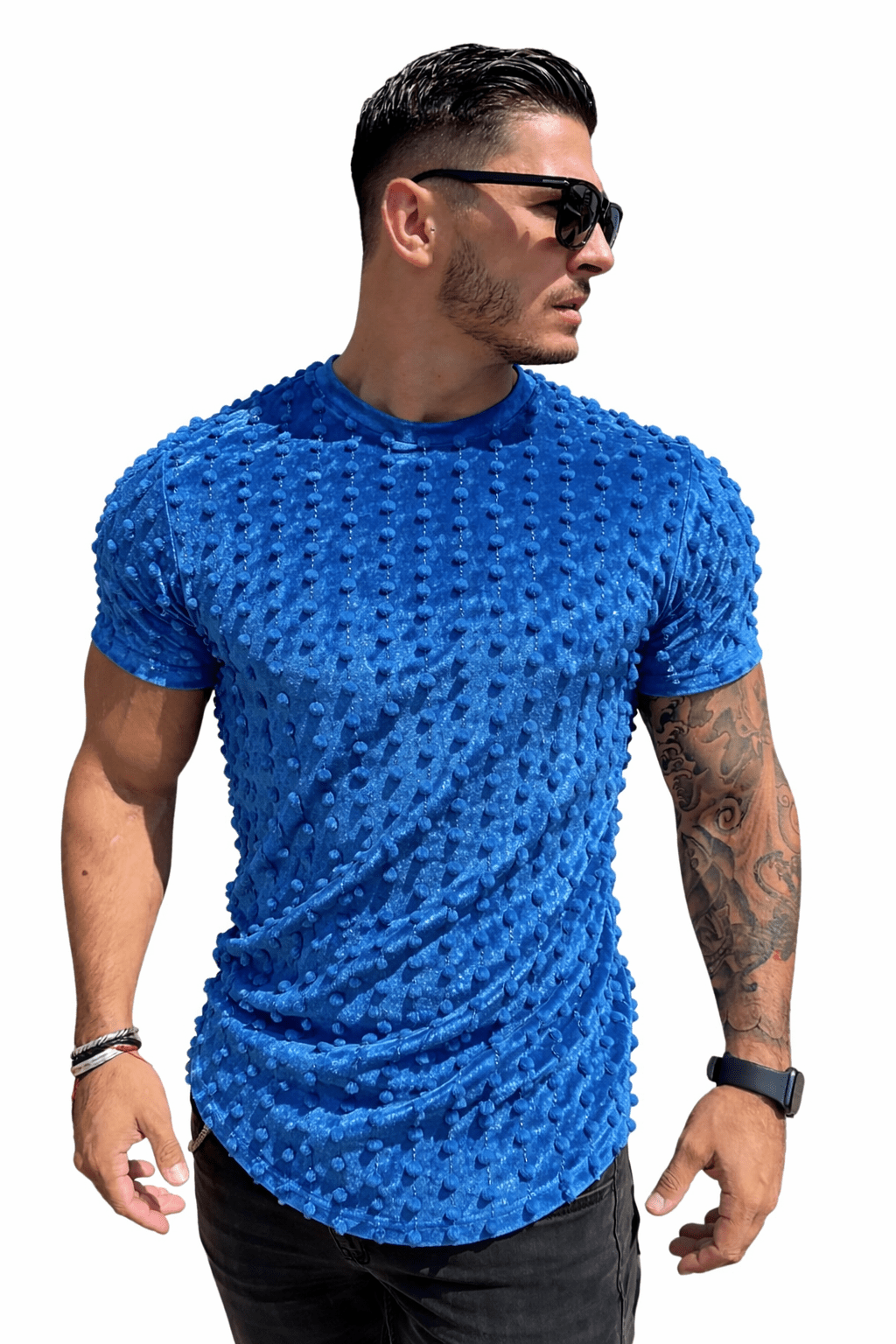 KoAzo 127 - Velvet T-shirt for Men - Sarman Fashion - Wholesale Clothing Fashion Brand for Men from Canada