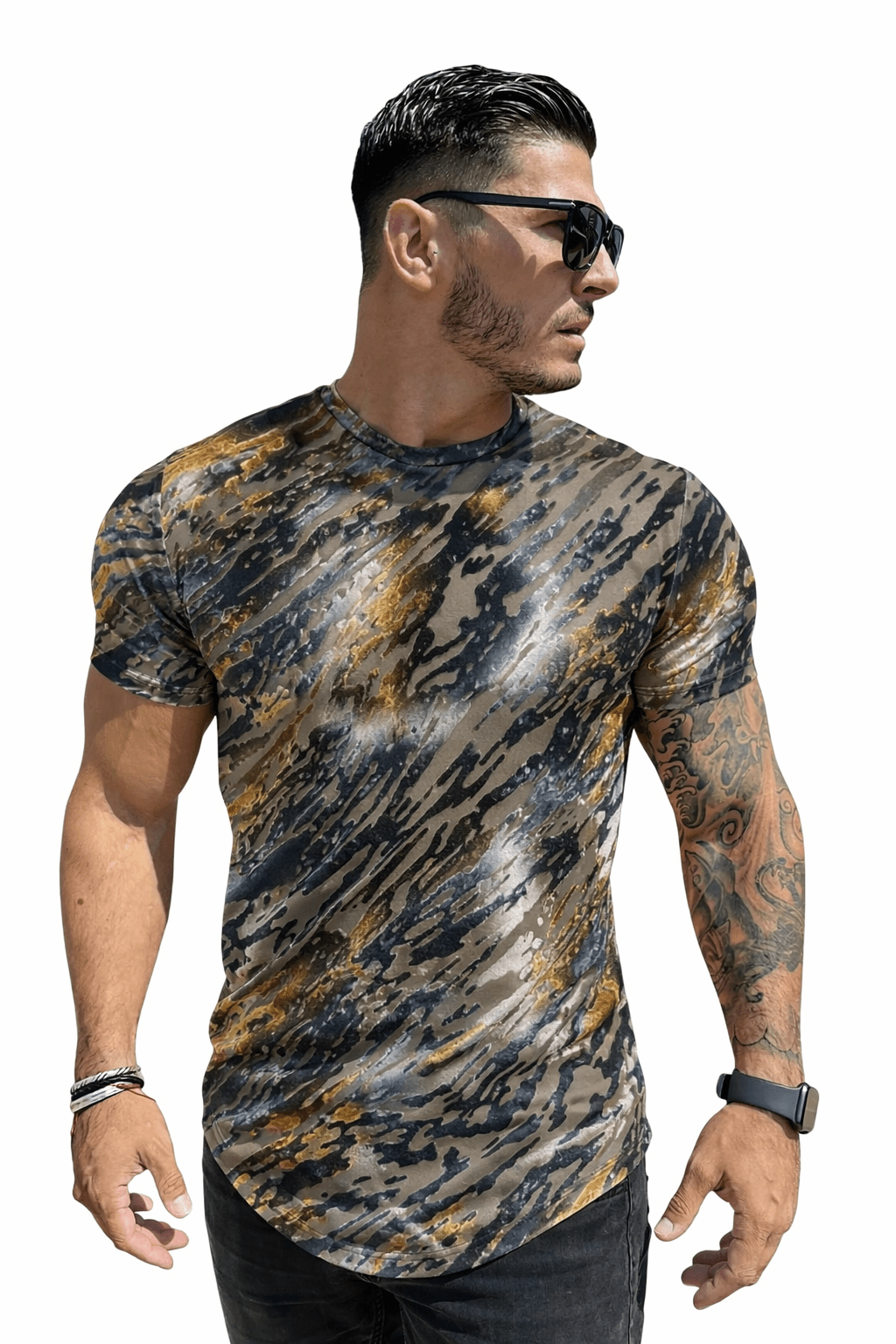 KoAzo 128 - Velvet T-shirt for Men - Sarman Fashion - Wholesale Clothing Fashion Brand for Men from Canada
