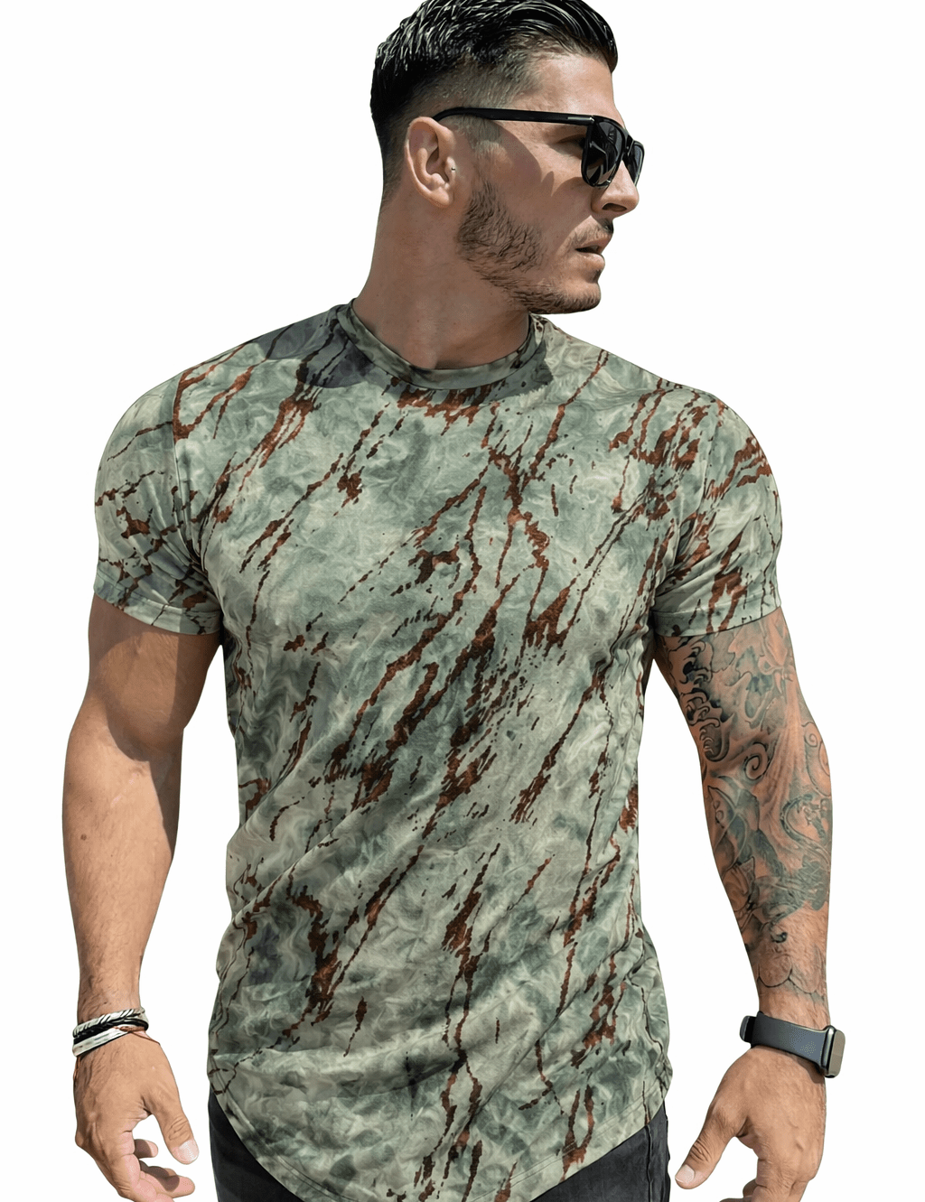 KoAzo 129 - Velvet T-shirt for Men - Sarman Fashion - Wholesale Clothing Fashion Brand for Men from Canada
